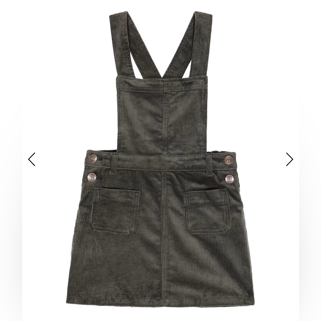 Bonpoint Dark Grey Corduroy Dress